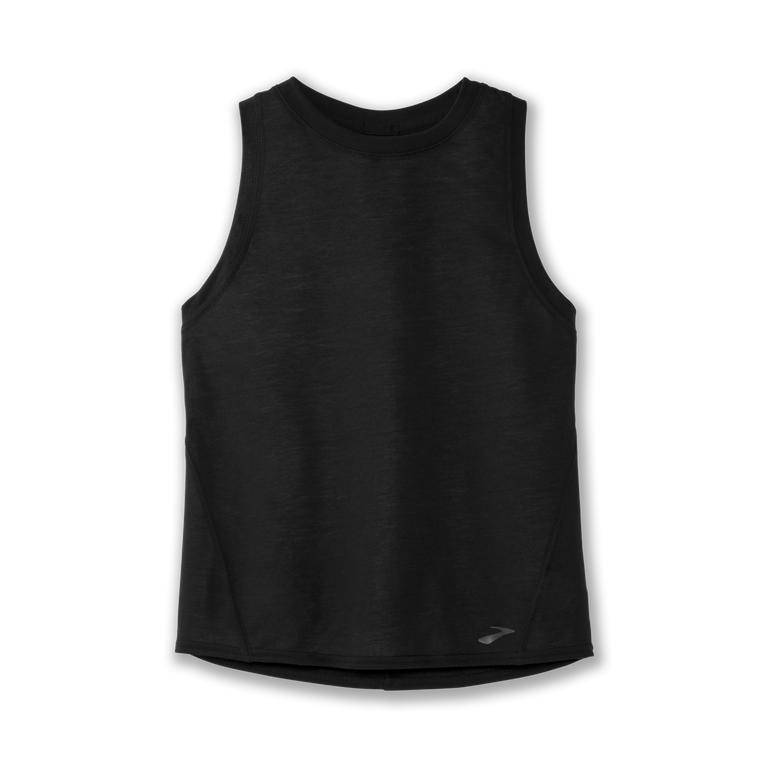 Brooks Womens Distance Running Tank Top - Heather Violet Dash/Black (319450-NGR)